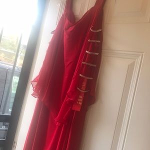 Red Cut Out Diamond Special Dress